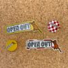 Stickers and badges designed by Marblehead