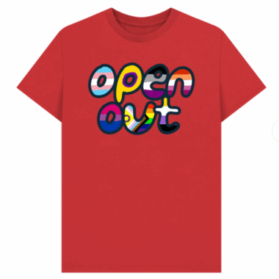 Pride flags logo tee - dark outline