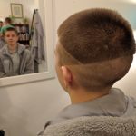 Image of haircut: diagonal shaved section