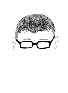 Drawing of a haircut without a face by Amy Pennington