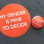 My gender sticker and badge