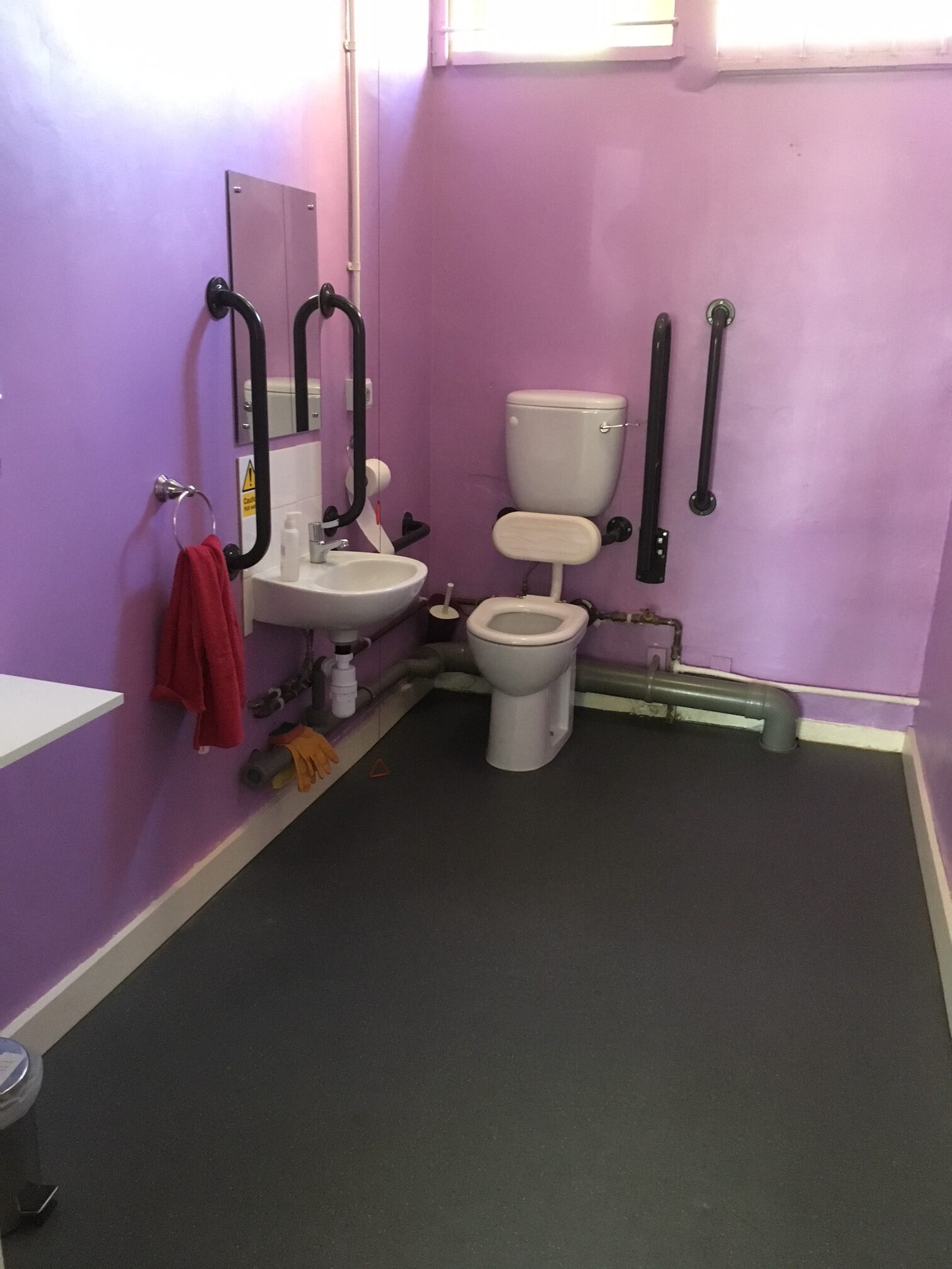 An interior view of the disability inclusive toilet facilities at Open Out