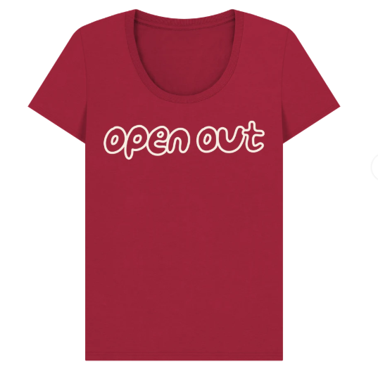 scoop neck red tee